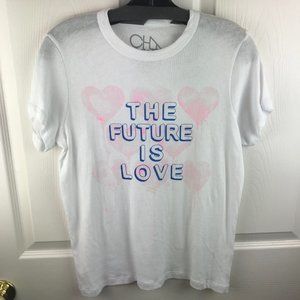 NWT Chaser Future is Love T-Shirt Hearts Size M